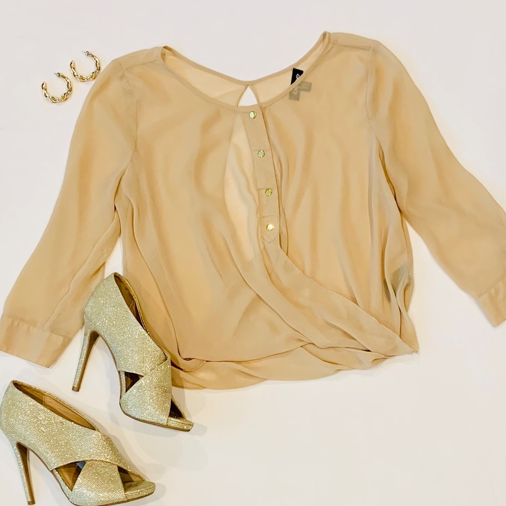 Bebe Sheer Nude Top